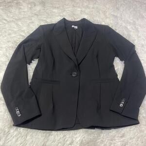 Ecru Women Black Classic Blazer Button Long Sleeve Size 6
